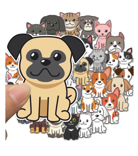 Set de Pegatinas de Mascotas Adorables-0