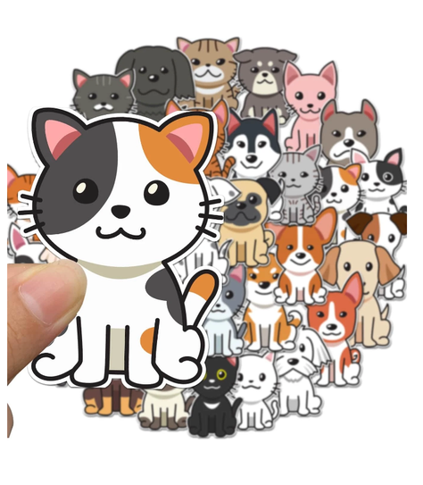Set de Pegatinas de Mascotas Adorables-4