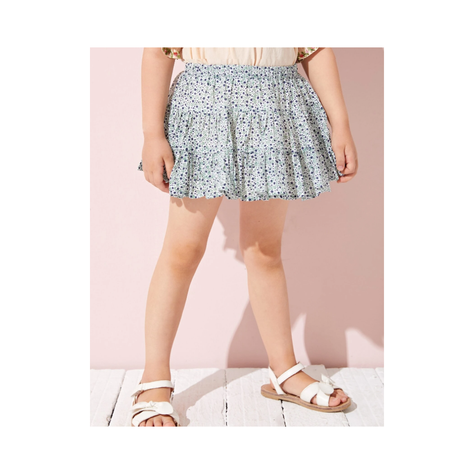 Falda Bohemia con Estampado Floral para Niñas-1