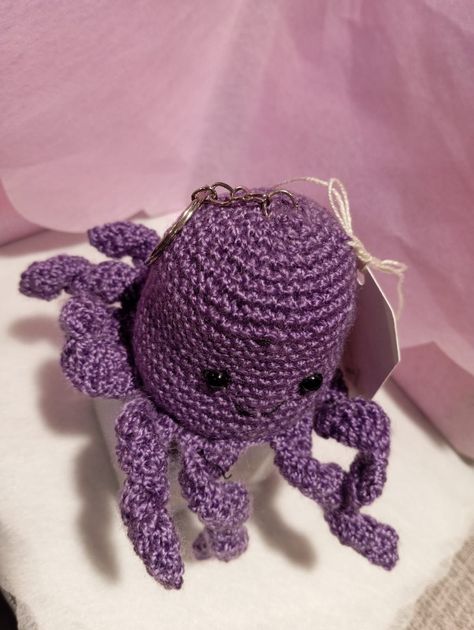 Amigurumi de Pulpo Lila Tejido a Mano -0