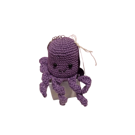 Amigurumi de Pulpo Lila Tejido a Mano -3