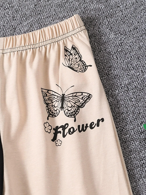 Conjunto Deportivo de 2 Piezas con Estampado de Mariposa-6