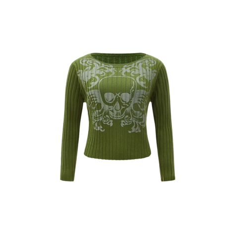 Jersey Casual con Estampado de Halloween - Verde-0