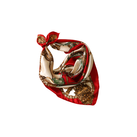 Pañuelo Multicolor de Poliéster - Tonos Rojos-0