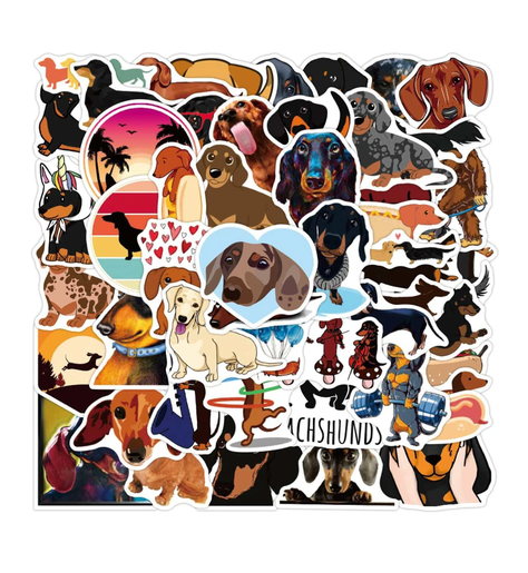 Set de Pegatinas "I Love Dachshunds"-1