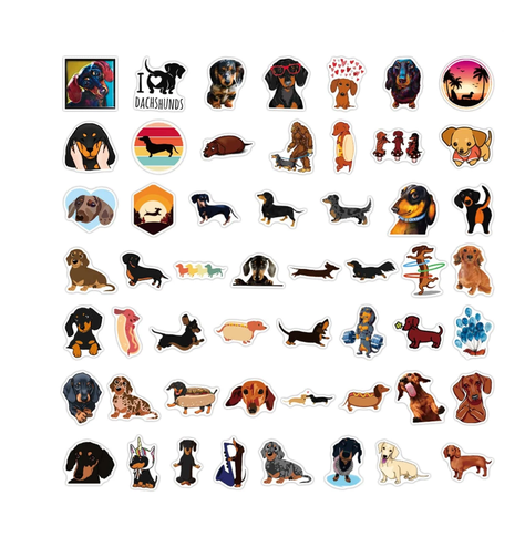 Set de Pegatinas "I Love Dachshunds"-2