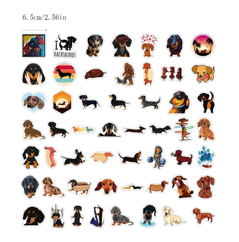 Set de Pegatinas "I Love Dachshunds"-3