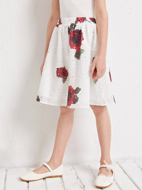 Falda Estilo Bohemia con Estampado Floral para Niñas-1