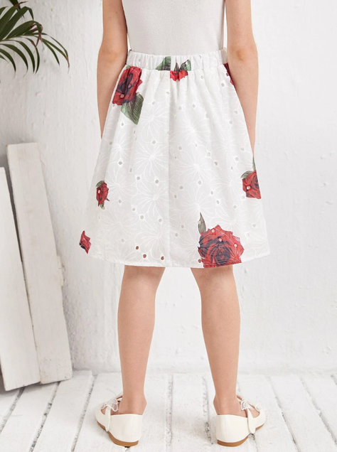 Falda Estilo Bohemia con Estampado Floral para Niñas-2