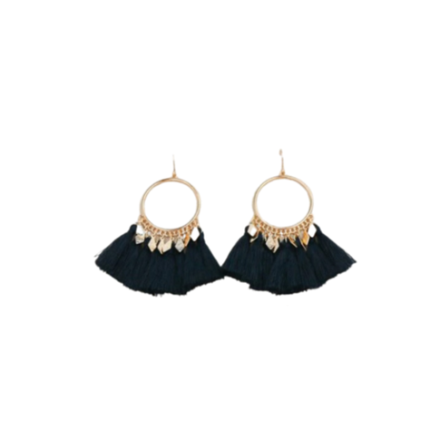 Pendientes con Detalles de Flecos Multicolor-0