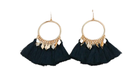 Pendientes con Detalles de Flecos Multicolor-1