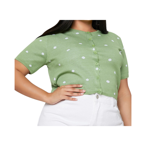 Top Verde de Lunares Tallas Grandes-0
