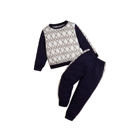 Conjunto Infantil Casual de Sudadera y Pantalones Deportivos-0