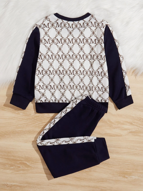 Conjunto Infantil Casual de Sudadera y Pantalones Deportivos-1