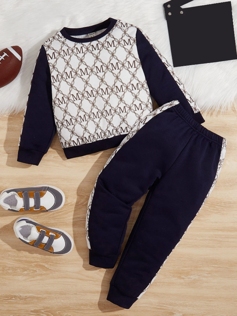 Conjunto Infantil Casual de Sudadera y Pantalones Deportivos-3