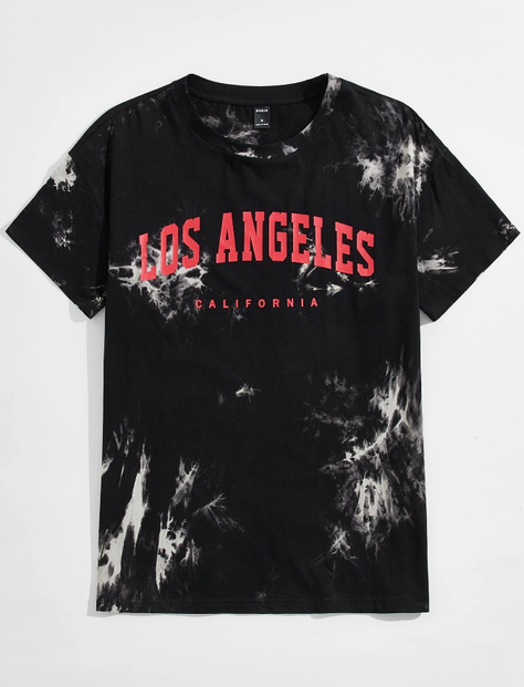 Camiseta "Los Angeles California" Estampado Tie-Dye-2