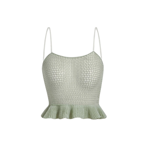 Top con Volantes en Bajo - Verde Menta-0