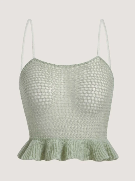 Top con Volantes en Bajo - Verde Menta-1