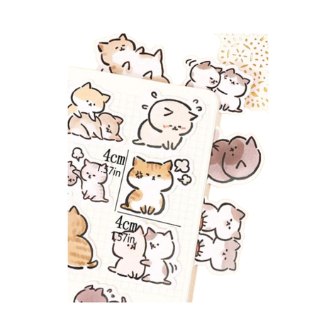 Set de Pegatinas de Gatos Divertidos-0