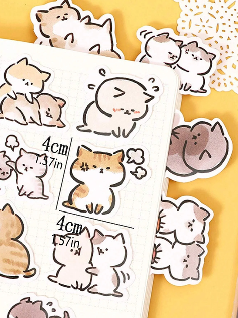 Set de Pegatinas de Gatos Divertidos-2