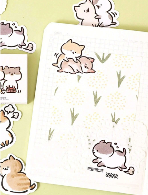 Set de Pegatinas de Gatos Divertidos-4
