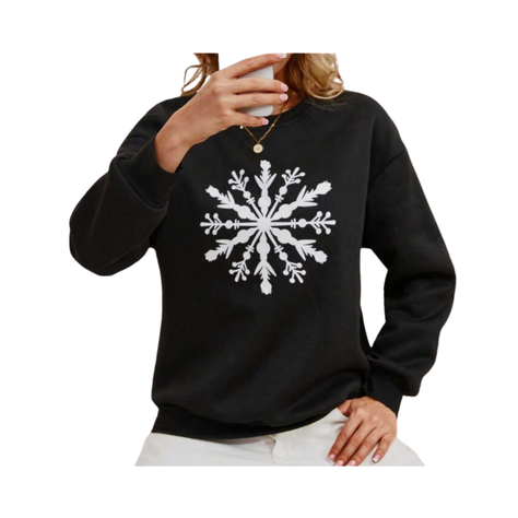 ❄️ Polerón Casual con Copo de Nieve - Talla XL-0