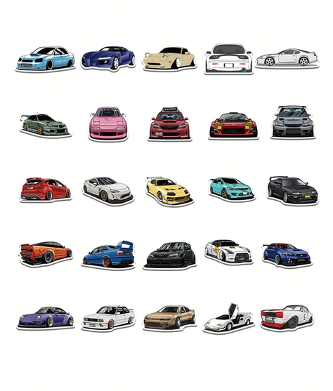 Set de Pegatinas de Autos Deportivos-1