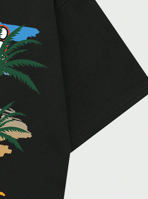 Camiseta Casual con Estampado Divertido - "Explore the World"-3