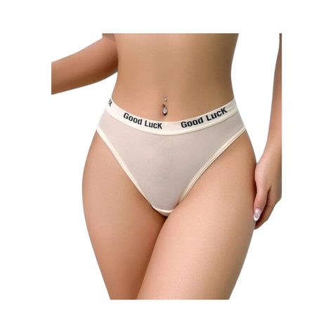Tanga Color Albaricoque con Diseño Transparente-0