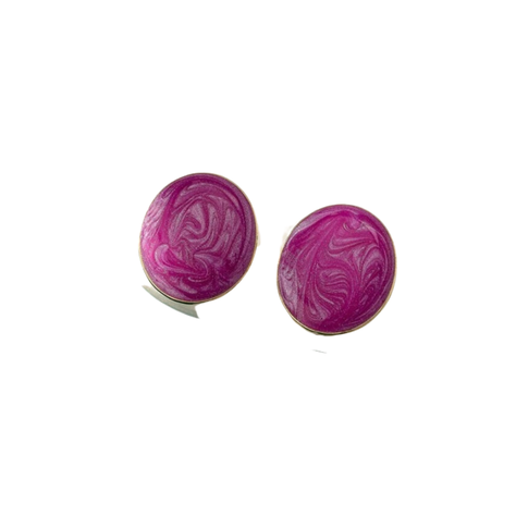 Pendientes Vintage con Esmalte de Imitación en Color Púrpura-0