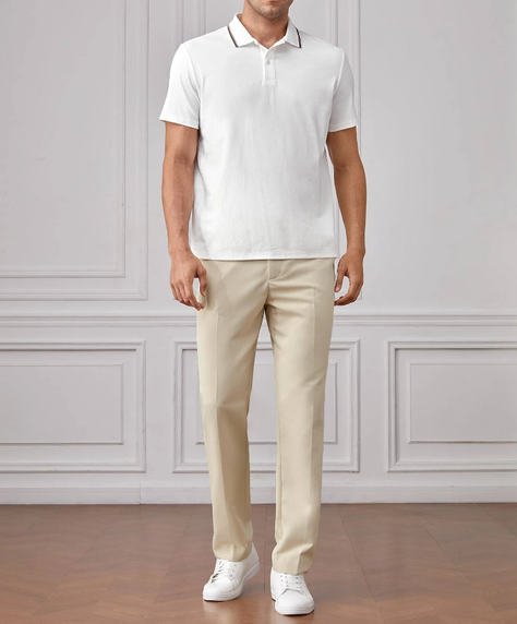Polo Blanco Casual para Hombre-1
