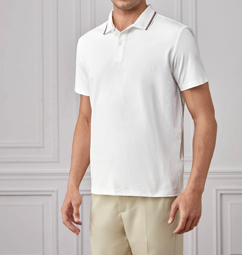 Polo Blanco Casual para Hombre-3