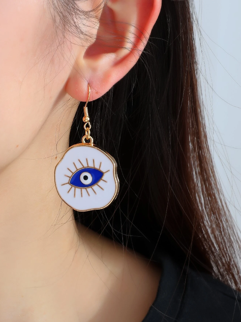 Pendientes con Diseño de Ojo Protector-1