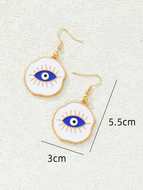 Pendientes con Diseño de Ojo Protector-3