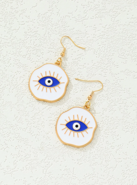 Pendientes con Diseño de Ojo Protector-4
