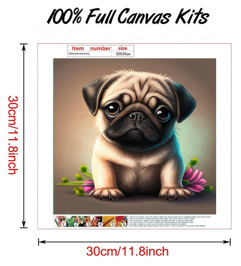 Pintura de Diamantes DIY - Patrón de Perro-3