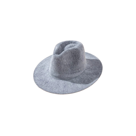 Sombrero de Ala Ancha en Gris-0