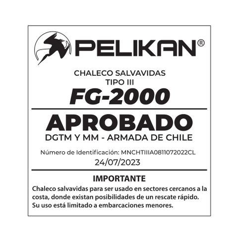 CHALECO SALV. PELICAN TALLA XXS-5