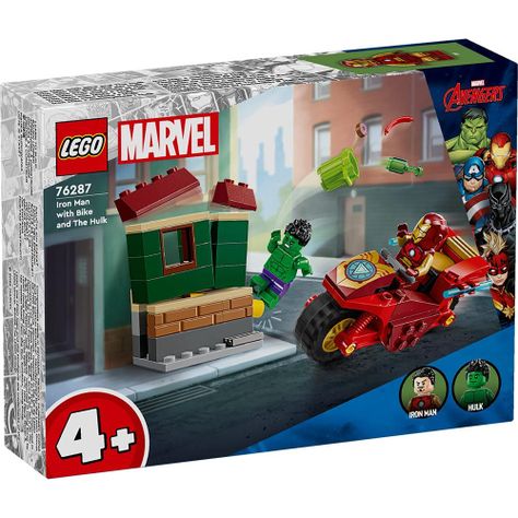 Lego Iron Man con Moto y Hulk (76287)-0