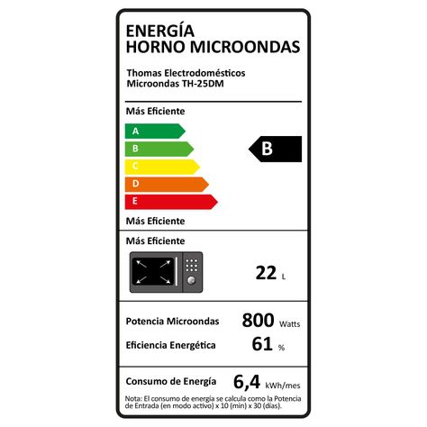 MICROONDAS THOMAS TH-25DM DIGITAL 25 LITROS-6