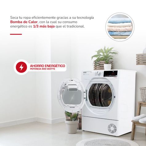 Secadora Eléctrica 9 Kg por Condensación con bomba Calor-2