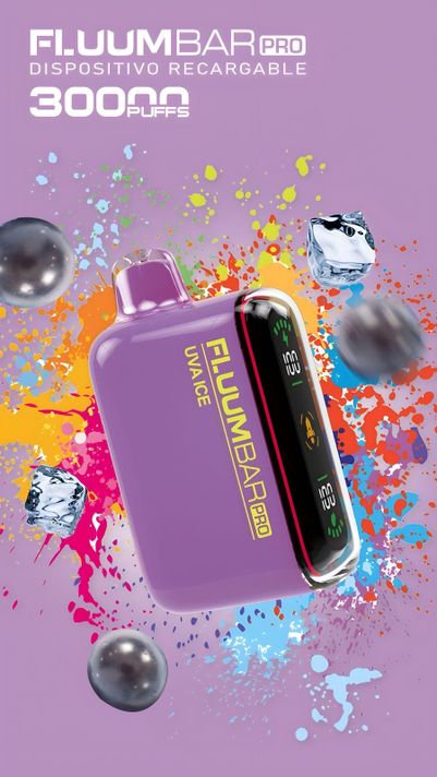 Vaper Fluumbar Pro 30.000 Puff - Vaporizador Uva ICE-1