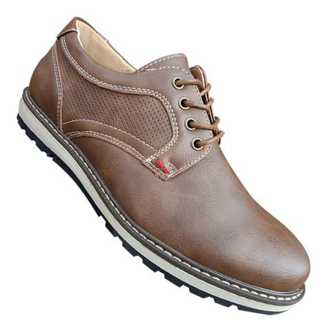Zapato De Hombre Casual Oxford Ejecutivo - Camel - 7112-0