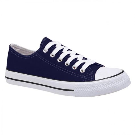 Zapatilla Urbana De Lona Unisex Casual - Azul y Blanco 7092-1