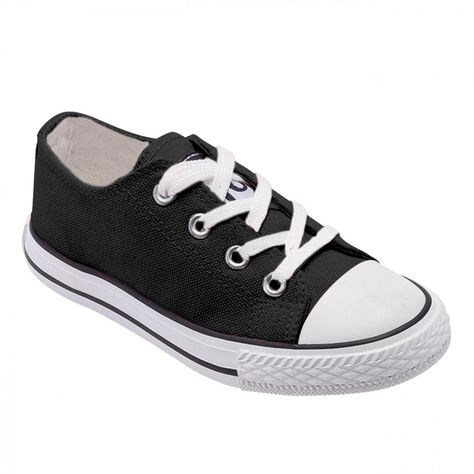 Zapatilla Infantil De lona Urbana Casual - Negro - 7191-1
