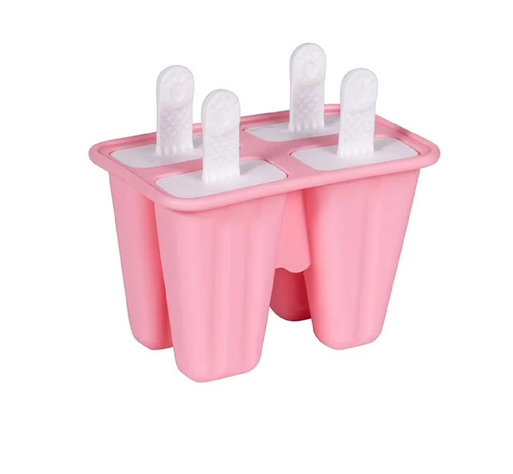 Molde De Silicona Para Cuadras Helados Naturales Hechos En Casa Rosada-0