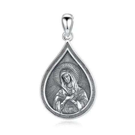 Colgante virgen maria en plata fina 950-0