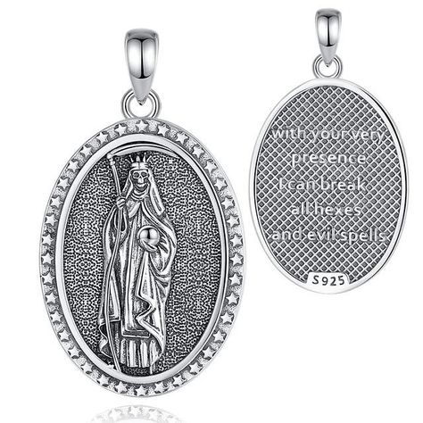 Colgante santa muerte ovalado en plata fina 950-0