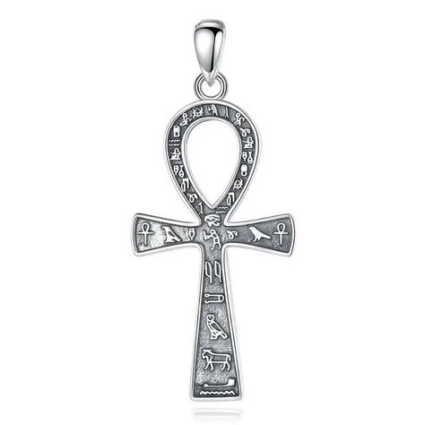 Colgante cruz egipcia ankh en plata fina 950-0
