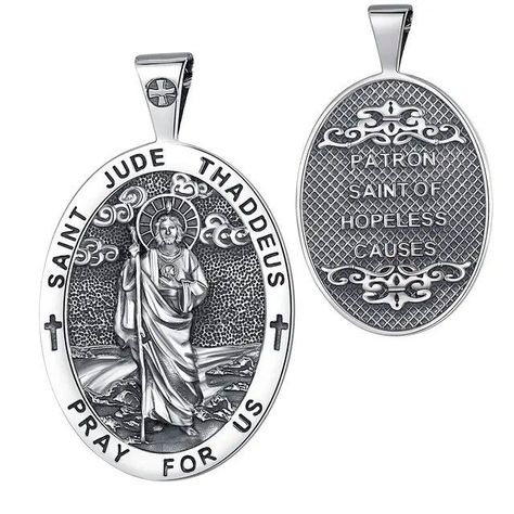 Colgante San Judas Tadeo en plata fina 950-0